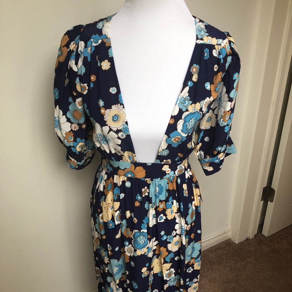 For Love of Lemons long plunging dress